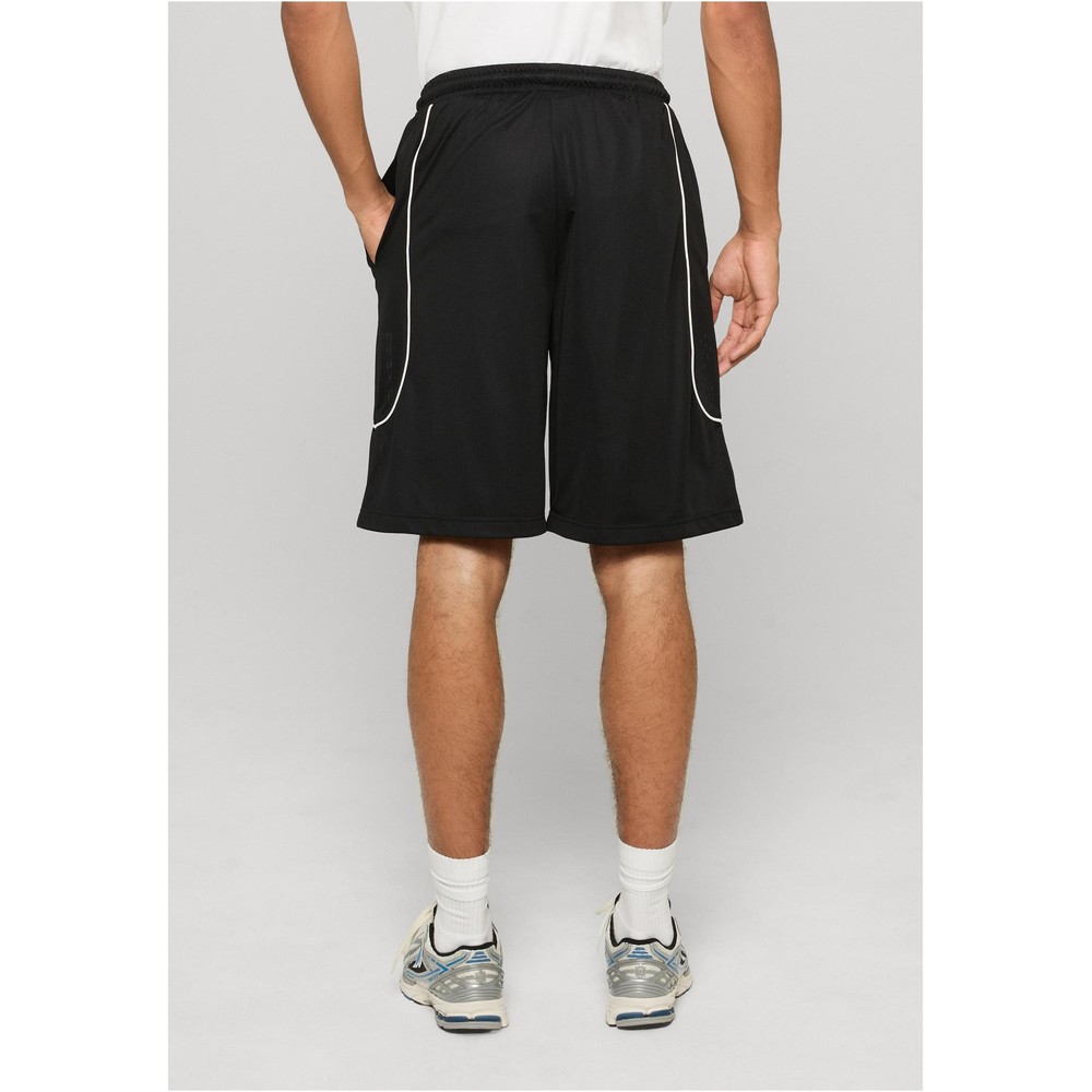 Urban Classics - Piping Mesh Shorts - Black